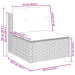 vidaXL 8-dielna záhradná súprava pohoviek s vankúšmi béžová polyratan – Obrázok 8
