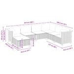 vidaXL 7-dielna záhradná sedacia súprava a vankúše béžová polyratan – Obrázok 6