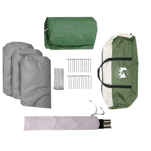 vidaXL Rodinný stan, kupola, 6 osôb, zelený, vodoodolný – Obrázok 12