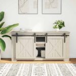 vidaXL Kovanie na posuvné dvere skrinky 122 cm uhlíková oceľ – Obrázok 3