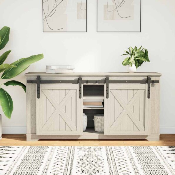 vidaXL Kovanie na posuvné dvere skrinky 122 cm uhlíková oceľ – Obrázok 3