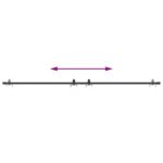 vidaXL Kovanie na posuvné dvere skrinky 213 cm uhlíková oceľ – Obrázok 8