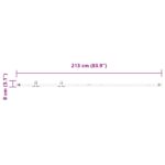 vidaXL Kovanie na posuvné dvere skrinky 213 cm uhlíková oceľ – Obrázok 10