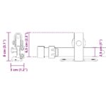 vidaXL Kovanie na posuvné dvere skrinky 213 cm uhlíková oceľ – Obrázok 11
