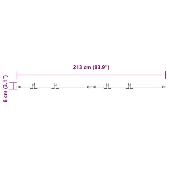VXL8721102691614_g_en_hd_8.jpg vidaXL Kovanie na posuvné dvere skrinky 213 cm uhlíková oceľ – Obrázok 10