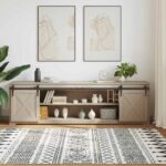 vidaXL Kovanie na posuvné dvere skrinky 213 cm uhlíková oceľ – Obrázok 3