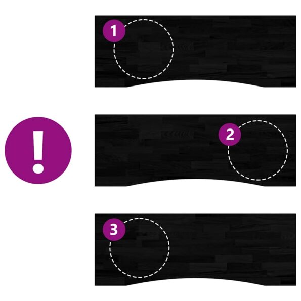 vidaXL Stolová doska tmavohnedá 140x50x2,5 cm dubový masív obdĺžnikový – Obrázok 7