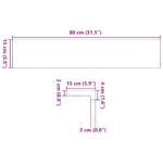 vidaXL Okenný parapet 2 ks tmavohnedá 80x15x2 cm dubový masív – Obrázok 10