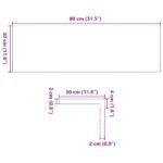 vidaXL Okenný parapet 2 ks tmavohnedá 80x30x2 cm dubový masív – Obrázok 10