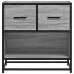 vidaXL Nočný stolík, sivá sonoma 60x31x60 cm, kompozitné drevo+kov – Obrázok 5