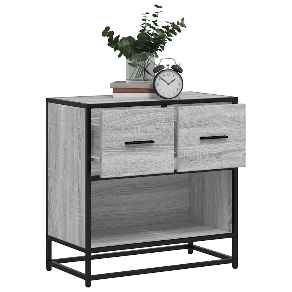 VXL8721102837562_m_en_hd_1.jpg vidaXL Nočný stolík, sivá sonoma 60x31x60 cm, kompozitné drevo+kov – Obrázok 1