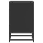 vidaXL Nočná skrinka čierna 40x31x50 cm kompozitné drevo+kov – Obrázok 6