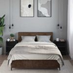 vidaXL Nočné stolíky 2 ks čierne 40x31x50 cm kompozitné drevo+kov – Obrázok 3