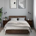 vidaXL Nočné stolíky 2 ks dymový dub 40x31x50 cm kompozitné drevo+kov – Obrázok 3