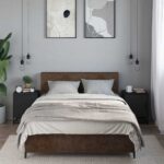 vidaXL Nočné stolíky 2 ks čierne 40x31x50 cm kompozitné drevo+kov – Obrázok 3