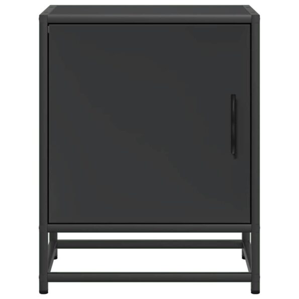 vidaXL Nočné stolíky 2 ks čierne 40x31x50 cm kompozitné drevo+kov – Obrázok 5