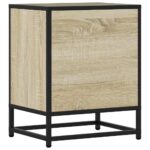vidaXL Nočný stolík dub sonoma 40x31x50 cm kompozitné drevo+kov – Obrázok 8