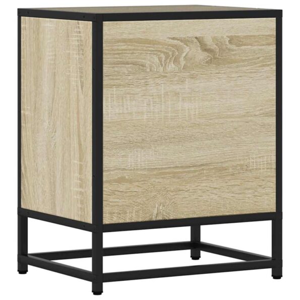 vidaXL Nočný stolík dub sonoma 40x31x50 cm kompozitné drevo+kov – Obrázok 8