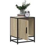 vidaXL Nočné stolíky 2 ks dub sonoma 40x31x50 cm kompozitné drevo+kov – Obrázok 4