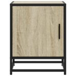 vidaXL Nočné stolíky 2 ks dub sonoma 40x31x50 cm kompozitné drevo+kov – Obrázok 5