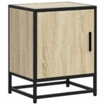 vidaXL Nočné stolíky 2 ks dub sonoma 40x31x50 cm kompozitné drevo+kov – Obrázok 6
