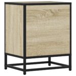 vidaXL Nočné stolíky 2 ks dub sonoma 40x31x50 cm kompozitné drevo+kov – Obrázok 8