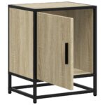 vidaXL Nočné stolíky 2 ks dub sonoma 40x31x50 cm kompozitné drevo+kov – Obrázok 9
