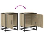 vidaXL Nočné stolíky 2 ks dub sonoma 40x31x50 cm kompozitné drevo+kov – Obrázok 10