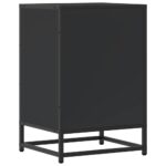 vidaXL Nočná skrinka čierna 40x34,5x60 cm kompozitné drevo+kov – Obrázok 7