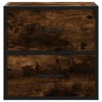 vidaXL Nástenné nočné stolíky 2 ks dymový dub 40x31x39,5 cm – Obrázok 5