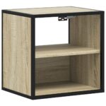vidaXL Nástenný nočný stolík dub sonoma 40x31x39,5 cm – Obrázok 2