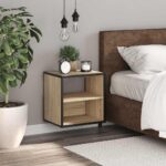 vidaXL Nástenný nočný stolík dub sonoma 40x31x39,5 cm – Obrázok 3
