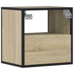 vidaXL Nástenný nočný stolík dub sonoma 40x31x39,5 cm – Obrázok 7