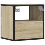 vidaXL Nástenné nočné stolíky 2 ks dub sonoma 40x31x39,5 cm – Obrázok 8