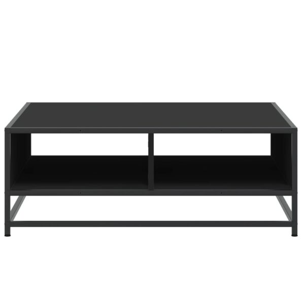 vidaXL Konferenčný stolík čierny 80x80x30 cm kompozitné drevo a kov – Obrázok 5