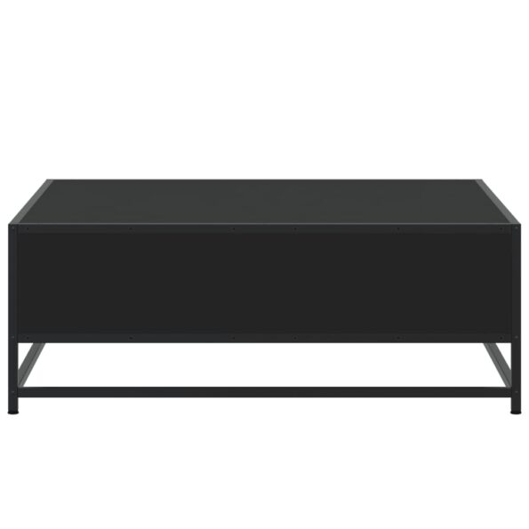 vidaXL Konferenčný stolík čierny 80x80x30 cm kompozitné drevo a kov – Obrázok 6