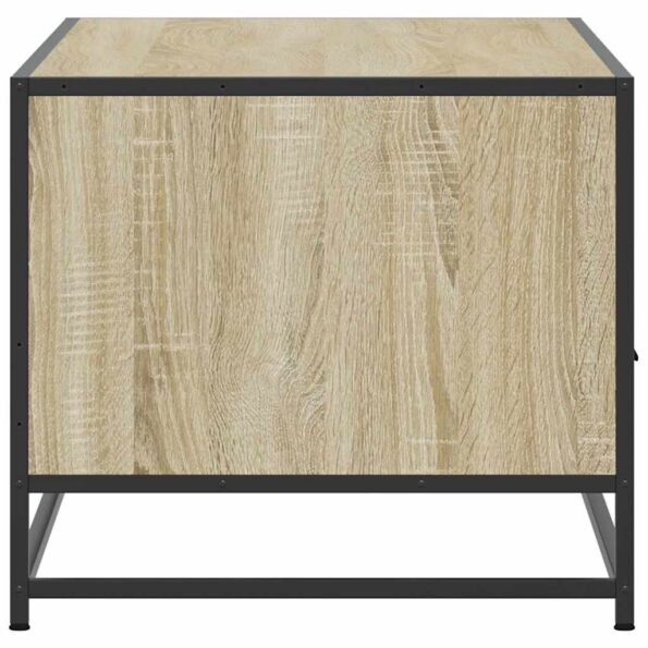 vidaXL Konferenčný stolík, dub sonoma 100x50x45cm kompozitné drevo+kov – Obrázok 6