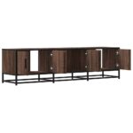 vidaXL TV skrinka hnedý dub 150x35x41 cm kompozitné drevo a kov – Obrázok 7