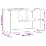 vidaXL TV skrinka dymový dub 60x31x39,5 cm kompozitné drevo a kov – Obrázok 10