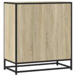 vidaXL Komoda dub sonoma 68x35x76 cm kompozitné drevo a kov – Obrázok 7