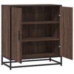 vidaXL Komoda hnedý dub 68x35x76 cm kompozitné drevo a kov – Obrázok 5