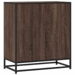 vidaXL Komoda hnedý dub 68x35x76 cm kompozitné drevo a kov – Obrázok 7