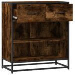 vidaXL Komoda dymový dub 68x35x76 cm kompozitné drevo – Obrázok 7