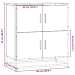 vidaXL Komoda dymový dub 68x35x76 cm kompozitné drevo – Obrázok 10