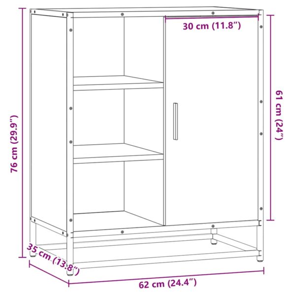 vidaXL Komoda dub sonoma 62x35x76 cm kompozitné drevo – Obrázok 11