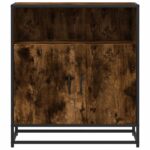 vidaXL Komoda dymový dub 68x35x76 cm kompozitné drevo – Obrázok 4