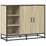 vidaXL Komoda dub sonoma 92x35x76 cm kompozitné drevo – Obrázok 2