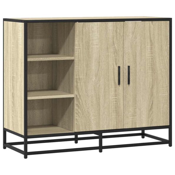 vidaXL Komoda dub sonoma 92x35x76 cm kompozitné drevo – Obrázok 2