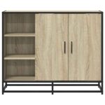 vidaXL Komoda dub sonoma 92x35x76 cm kompozitné drevo – Obrázok 4