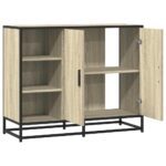 vidaXL Komoda dub sonoma 92x35x76 cm kompozitné drevo – Obrázok 7